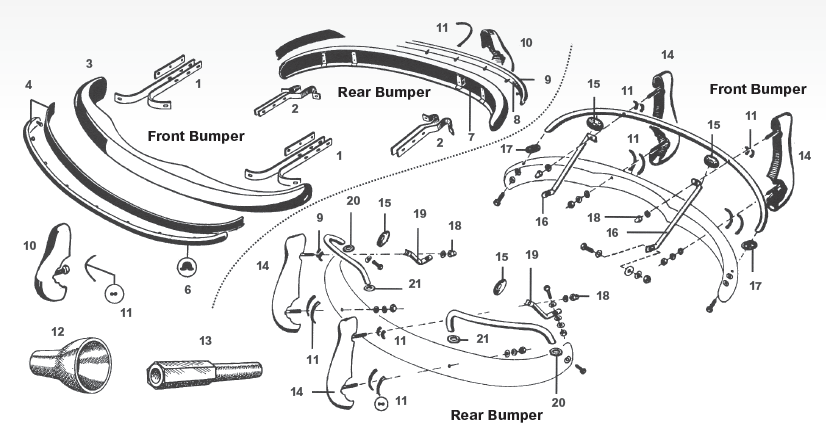 356 and 356A Bumpers 356 and 356A Bumpers