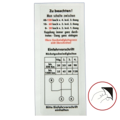 644-701-543-00 Shift Pattern Decal for Early 356 Pre-A 64470154300