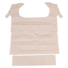 644-555-501-00-D Original Daisy Pattern Headliner, Ivory, 1956-65 356A, 356B, 356C and Karmann Coupes without Sunroof, has bow listings. Stoddard Exclusive, Made in the USA