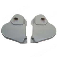 901-521-915-00-600-SET Seat Recliner Mechanism Cover Set, Gray for Driver's Seat, Fits 356C and 911 912 1965-1967.