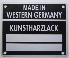 901-701-111-05 Paint Data Plate for 911 1970-83 