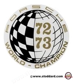 911-701-103-24 Window Decal 72 73 World Champion. 