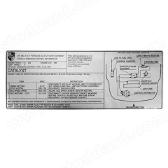 930-006-513-14 Catalytic Converter Decal, 911 1980-86 