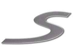 993-559-243-01-61W S Emblem for 993 Carrera 4S, Steel Grey  