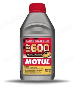 MOT-100949 Motul RBF 600 DOT4 Brake Fluid, 1/2 Liter. Boiling Points: 593F Dry / 420F Wet. Ground Shipping Only.