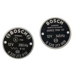 NLA-635-004-00 12V Horn Data Plate Set for 345Hz and 390Hz plates and screws