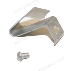NLA-68-119-SGL Hubcap Clip, Single with Rivet 