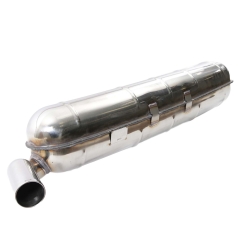 SCA-911A-32 SCART Muffler, Two In, One Out, Sport Sound for 911 1965-1973 (or later with early-style exchangers) 