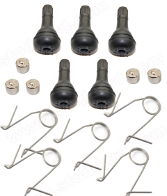 SIC-361-415-00 Schrader Tire Valve and Wire Retainer Kit of 5 for .625 rim holes with Schrader Brand Valves