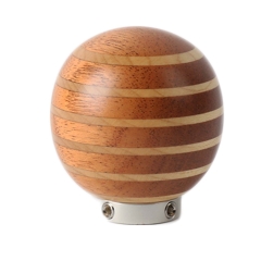 SIC-424-917-PSS Porsche 917 Style Wood Shift Knob, Satin Finish with Silver Collar 