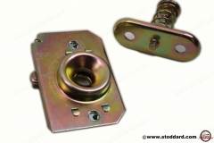 SIC-512-052-00-SET Rear Engine Lid Latch and Lock Set. Yellow Zinc Finish for 911 912 1965-89 