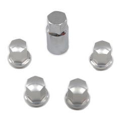 SIC-921-011-0S Aluminum Lug Nut Lock Set of Four with Key for Fuchs. Silver anodized finish. 