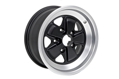 911-361-020-11-7SB Maxilite Fuchs Style Wheel 15 x 7-inch 23.3mm Offset Satin Machined Lip with Black Center